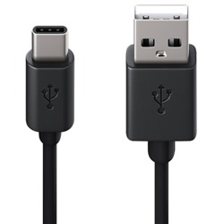 Кабель USB 2.0 AM-TypeC, 1 м, RED LINE, для подключения портативных устройств и периферии, черный, УТ000010553