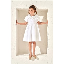 Angel & Rocket Loretta Rose Corsage White Dress