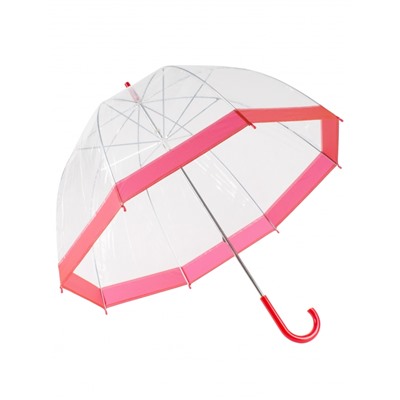 Зонт прозрачный купол красный   /  Артикул: 94291