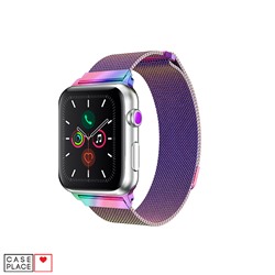 Металлический ремешок для Apple Watch 38/40 мм фиолетовый градиент Миланская петля