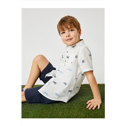Хлопковая рубашка с принтом крабов и рыбок Marina 2SKB60003TW