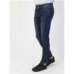 041 Danny узкие мужские джинсовые брюки узкого кроя с низкой талией синие