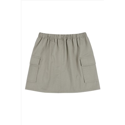 Jack Wills Girls Grey Elastic Waist Cargo Skirt