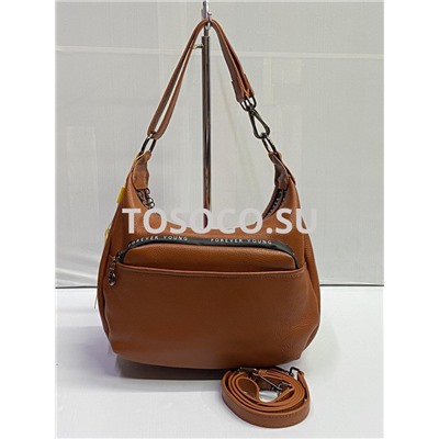 6681-2 brown сумка  Wifeore натуральная кожа 22x12x25