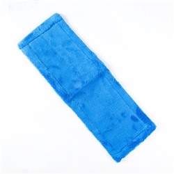 Насадка для плоской швабры Доляна, 55×18,5 см, микрофибра, цвет синий
