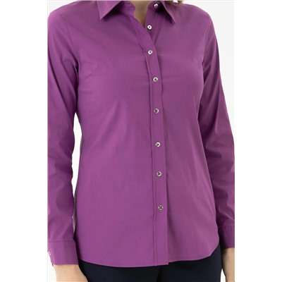 Женская фиолетовая базовая рубашка с длинным рукавом Неожиданная скидка в корзине