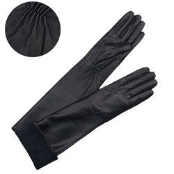 Длинные женские черные перчатки