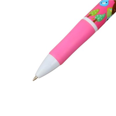 Ручка шариковая Calligrata, автоматическая, 4-х цветная, с рисунком, МИКС