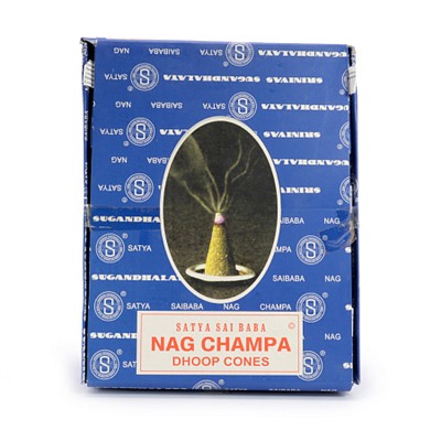 Благовония конусы Satya Nag champa dhoop cones уп-12шт завоз декабрь 2022