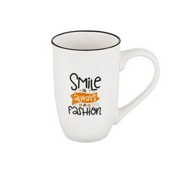 Кружка 535 мл 14*9*13,3 см "Smile is always in fashion" NEW BONE CHINA