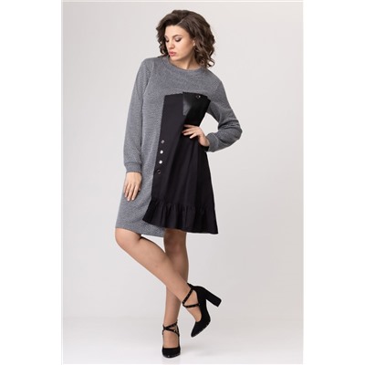 Платье Avanti 1244-5 серый/черный