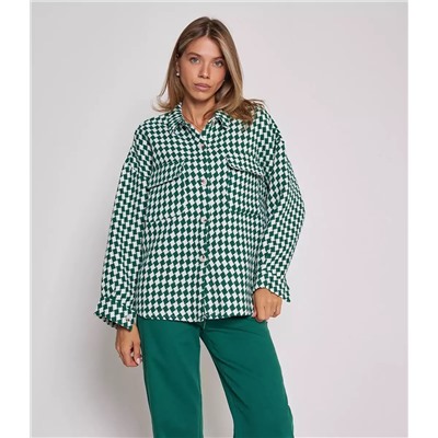 Рубашка #КТ8970, зелёный