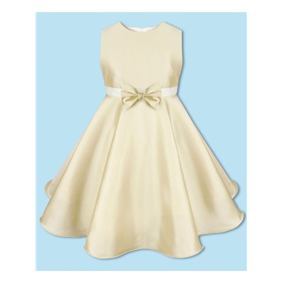 Молочное нарядное платье для девочки 76654-НД15