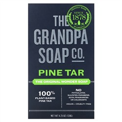 The Grandpa Soap Co., Мыло для лица и тела, сосновый деготь, 120 г (4,25 унции)