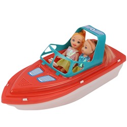**DollyToy набор кукол  "Морское приключение" (2 куклы, 9 см, катер 25 см., в ассорт.)