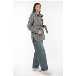 01-10866 Пальто женское демисезонное (пояс) Ворса серый