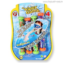 **YG Sport Детская игра "Поймай подводную палочку" в блистере (палочки 4 шт., в ассорт.)