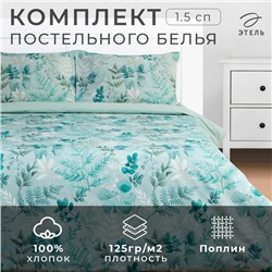 Постельное бельё Этель 1.5 сп «Эвкалипт» 143х215 см, 150х214 см, 50х70 см -2 шт, поплин