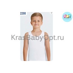 Майка белая для мальчика Bayka rр.2 (р.110-116) цена за 2шт