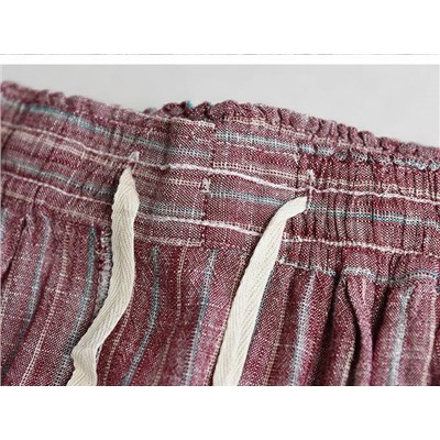 Повседневные женские брюки из смеси хлопка и льна, приятные к телу. Экспорт в Японию