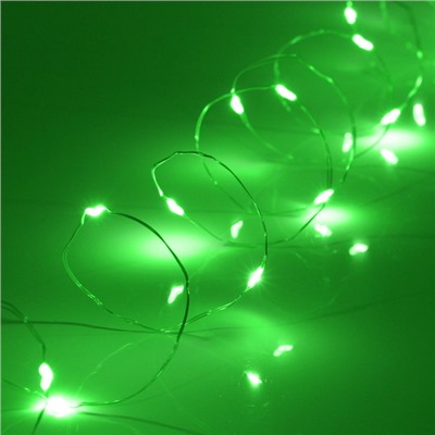 Гирлянда для дома на батарейках 3,0 м 30 ламп LED, 1 реж.,IP-20, Зеленый