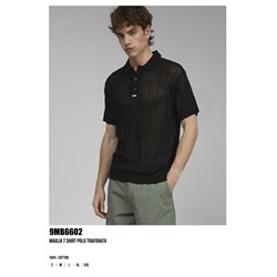 9MB6602  MAGLIA T SHIRT POLO TRAFORATA