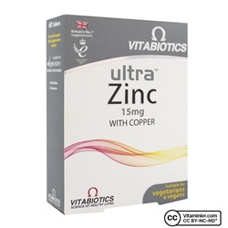 Vitabiotics Ultra Zinc 15 мг 60 таблеток