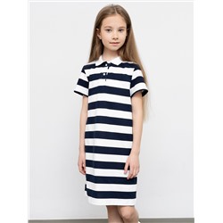 Платье-футболка с воротничком для девочек