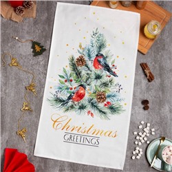 Новый год. Полотенце Этель "Сhristmas bells" 40x73 см, 100%хл, саржа 190 г/м2