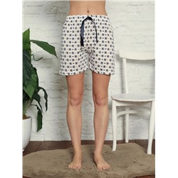 SUDE HOME WEAR Низ хлопковых женских пижамных шорт с эластичной резинкой на талии с принтом