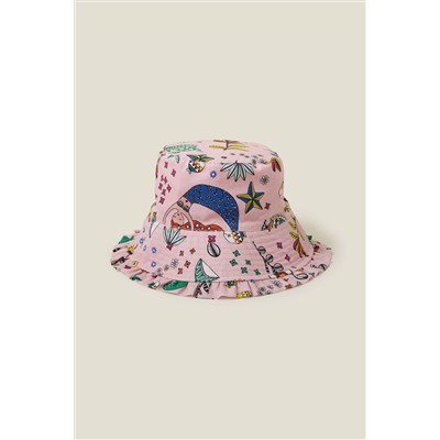 Angels By Accessorize Girls Pink Mermaid Bucket Hat