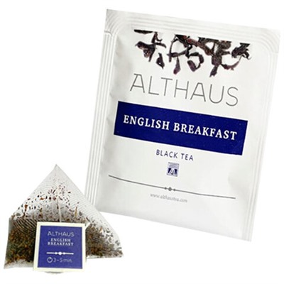 Чай ALTHAUS "English Breakfast" черный, 15 пирамидок по 2,75 г, ГЕРМАНИЯ, TALTHL-P00001