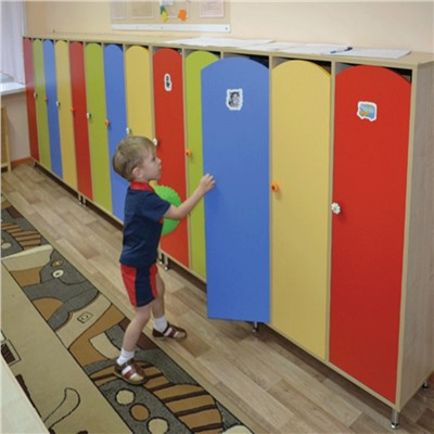 Шкаф для одежды детский 3 отделения 1080х340х1340 мм бук бавария/цветной фасад 531110 (1)