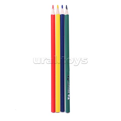Карандаши цветные "Trio Mega Soft" 12 цветов, 4М, диаметр грифеля 3 мм, трехгранные, в картонной коробке