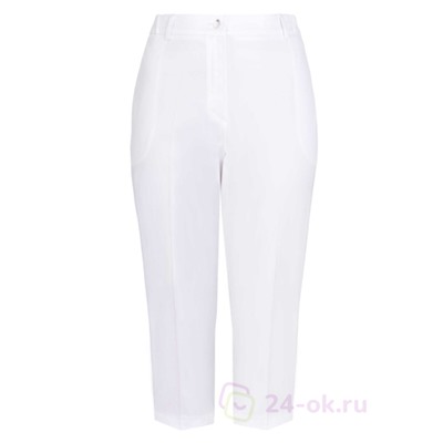 3716 - Белые зауженные брюки из хлопка с эластаном арт.3716 AVERI