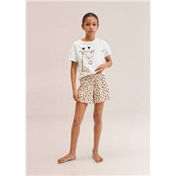 Pijama algodón estampado jirafa -  Niña | MANGO OUTLET España