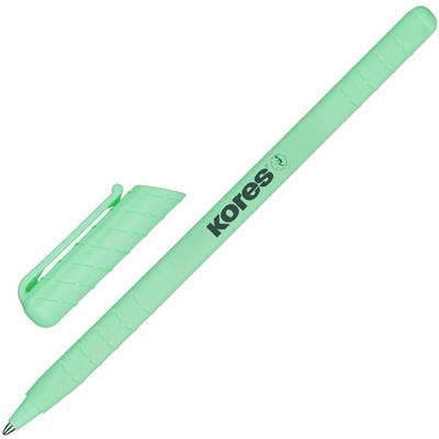 Ручка шариковая неавтомат. KORES Pastel K0R-M,син,масл,асс. 37086