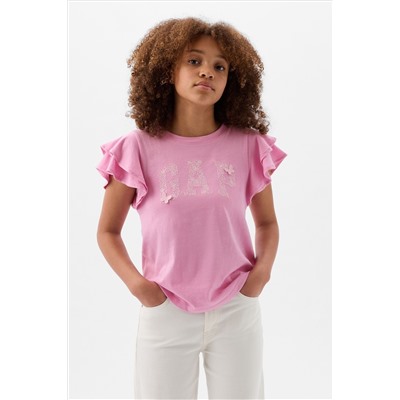 Gap Logo Short Flutter Sleeve Crew Neck T-Shirt (4-13yrs)