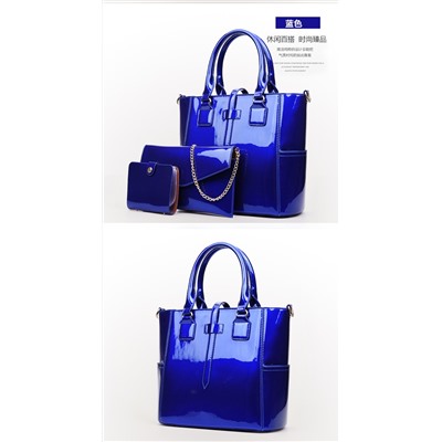 Комплект сумок из 3 предметов, арт А39, цвет:синий ОЦ