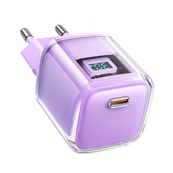 Сетевой адаптер ACEFAST A53 Sparkling series PD30W GaN USB-C - Аlfalfa purple
