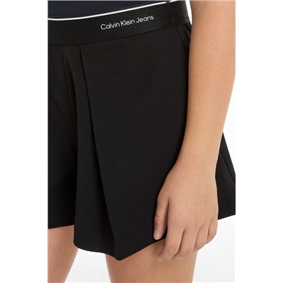 Calvin Klein Slogan Tape Black Skort