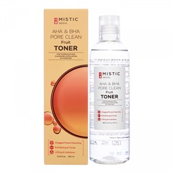 MISTIC AHA & BHA PORE CLEAN Fruit Toner Очищающий тонер с фруктовыми кислотами 250мл