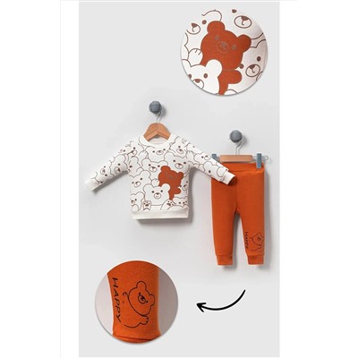 Хлопковый комплект с верхом и низом Happy Bears для малышей BB3652022-T