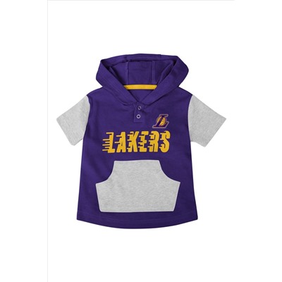 Fanatics Purple NBA Los Angeles Lakers Bank Shot Creeper Short & T-Shirt Set