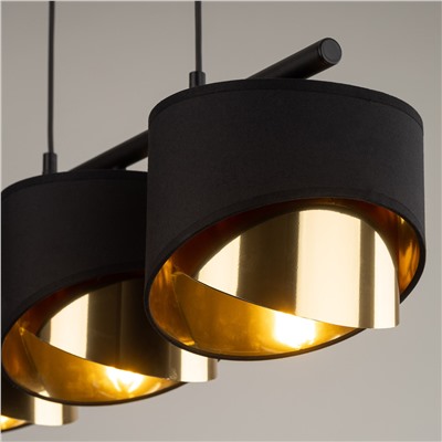 Подвесной светильник с тканевыми абажурами
                     TK Lighting  4824 Grant Black