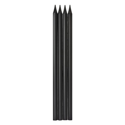 Набор карандашей чернографитных 4 штуки, НB, Calligrata, пластиковых, корпус "черное дерево"
