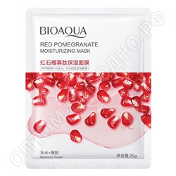Маска для лица тканевая с экстрактом граната, увлажняющая Bioaqua "Red Pomegranate"