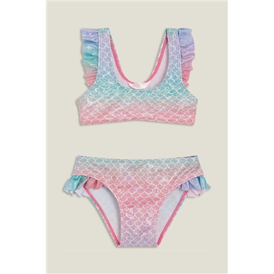 Angels By Accessorize Girls Pink Mermaid Bikini Set