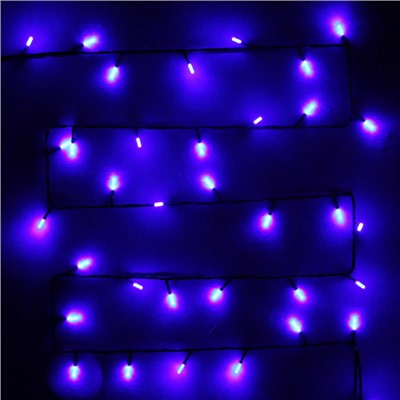 Гирлянда для дома "Кристаллы" 9,5 м 100 ламп LED черный пров., 8 реж.,IP-40, Синий (возможность соединения)