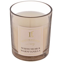 СВЕЧА АРОМАТИЗИРОВАННАЯ В СТАКАНЕ "WHITE MUSK & WARM VANILLA" 6*7,5 СМ